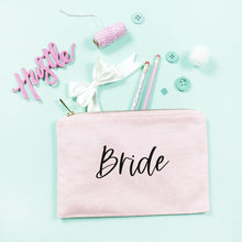 Load image into Gallery viewer, Bride Cosmetic Bag, Wedding Gift, Bridal Party Present, Bachelorette