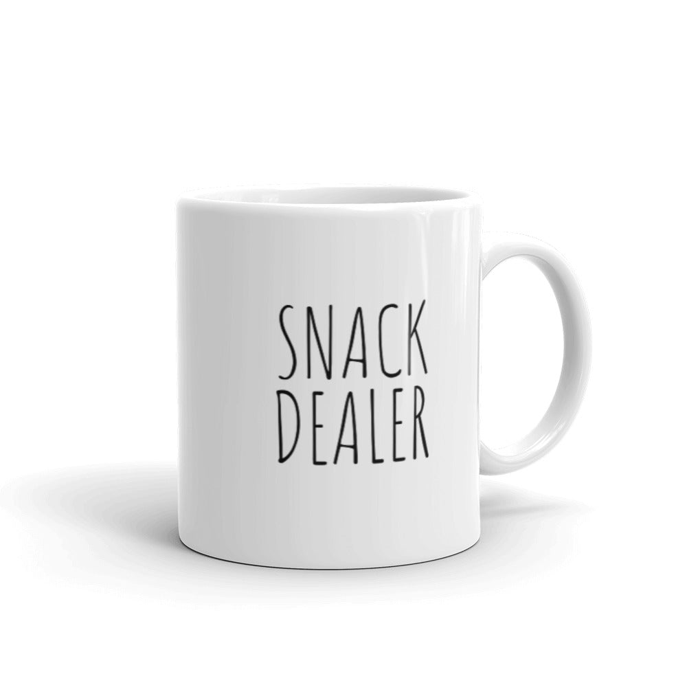 Snack Dealer Mom - White Ceramic Glossy Mug, Mother's Day Present